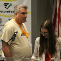 Bobby Guerra and Kaleigh Floyd preparing to speak at 2025 CMMC Midwest Conference